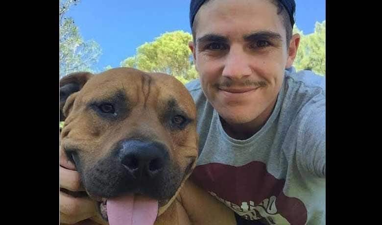 Sean Abott with his pet