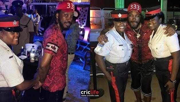 Chris Gayle ‘handcuffed’ by female police officer!
