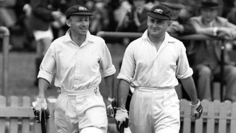 tan McCabe was there, but Don Bradman (Left) stole the show again &copy; Getty Images 