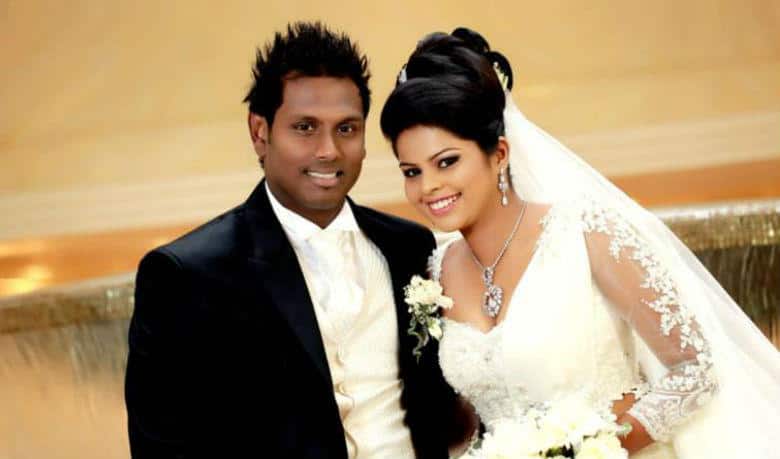 Angelo Mathews and Heshani Silva