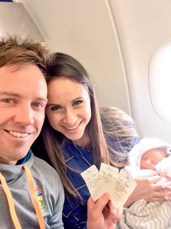 Baby de Villiers flies high