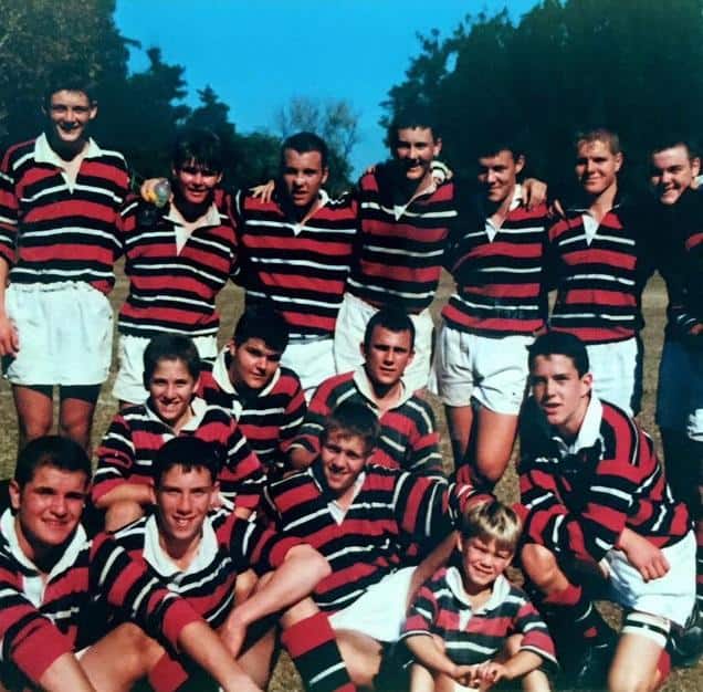 Can you spot Kevin Pietersen in this rugby team picture?