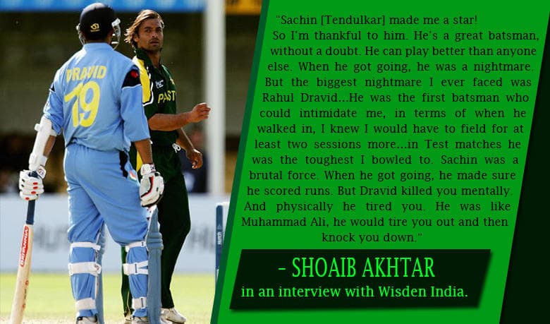 Shoaib Akhtar calls Sachin Tendulkar a “brutal force”; compares Rahul Dravid to “Muhammad Ali”