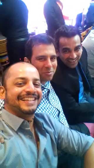 Murali Kartik, Zaheer Khan and Vikram Solanki meet in the UK