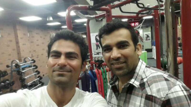 Mohammad Kaif at Zaheer Khan's gym 