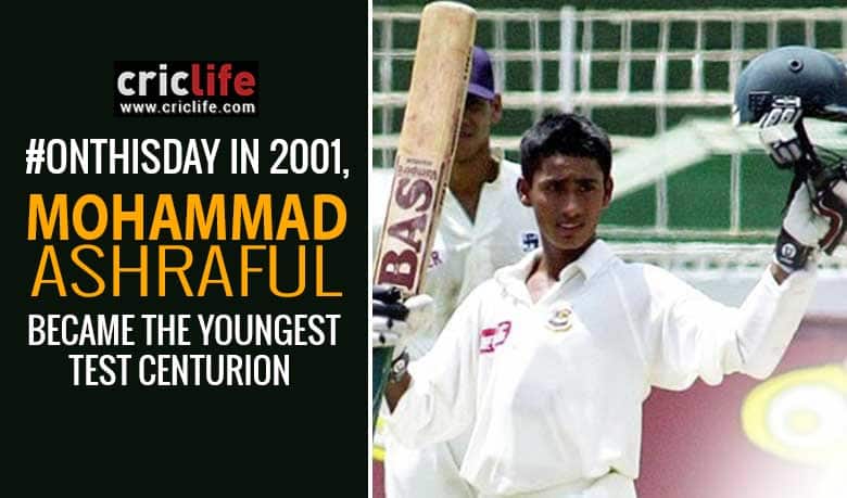 Mohammad Ashraful becomes the youngest Test centurion