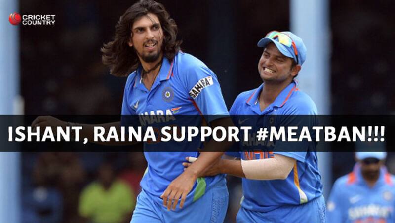 Ishant Sharma (left) and Suresh Raina &copy; AFP