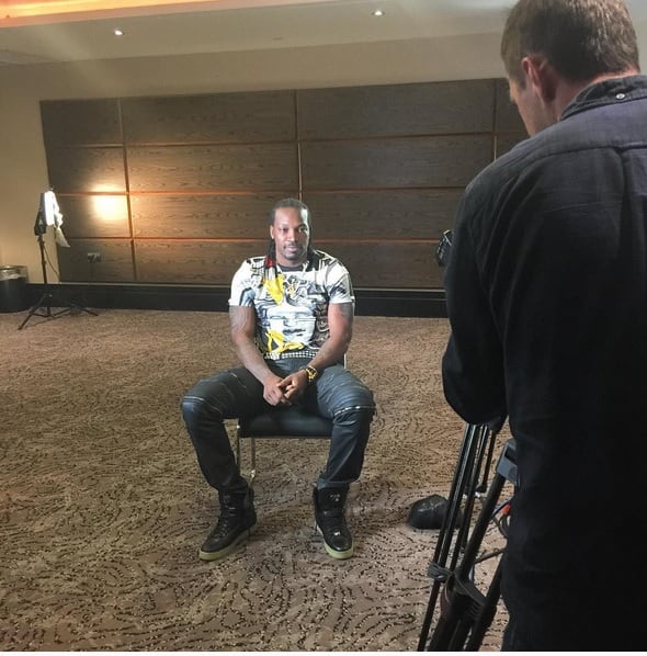 Gayle on a shoot, funky as ever!