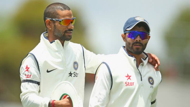 Shikhar Dhawan (left) with out-of-favour Ravindra Jadeja &Acirc;&copy; Getty Images