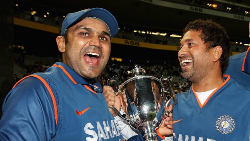 Virender Sehwag (Left) would have called curtains on his career had Sachin Tendulkar not advised him against it &Acirc;&copy; Getty Images
