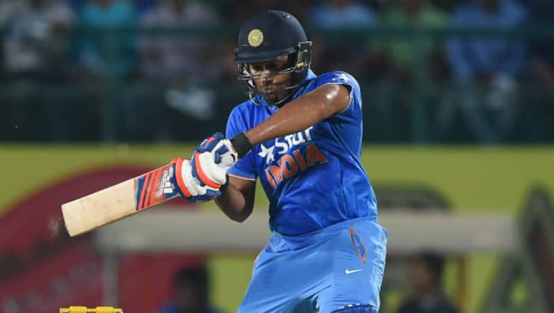 Rohit Sharma became the first Indian batsman to score a century on home soil &Acirc;&copy; AFP