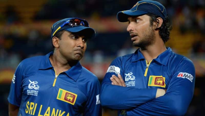 Mahela Jayawardene and Kumar Sangakkara (right) retired both retired from international cricket this year &copy; Getty Images
