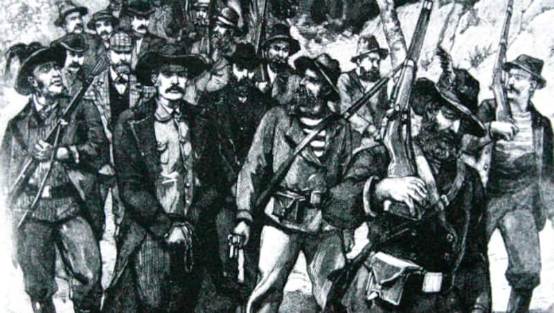 The capture of Dr Jameson at the end of the Raid. Courtesy Wikimedia Commons