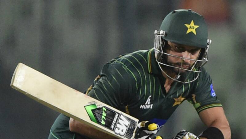 Shahid Afridi scored just four runs in the recently held two-match T20 series against Zimbabwe &copy; AFP