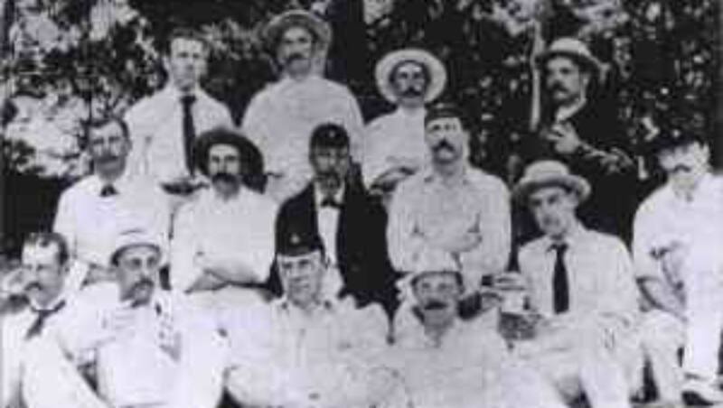 Major Warton&acirc;s team (not all members are present). Back (from left): James Roberts, Maurice Read, Frank Hearne, Johnny Briggs. Middle (from left): Arnold Fothergill, Henry Wood, Major Warton, Aubrey Smith, Charles Coventry, Basil Grieve. Front (from left): Emile McMaster, Monty Bowden, AC Skinner, Bobby Abel. Courtesy: Wikimedia Commons