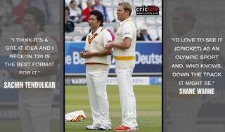 Tendulkar and Warne bat for Twenty20 cricket’s inclusion in Olympics