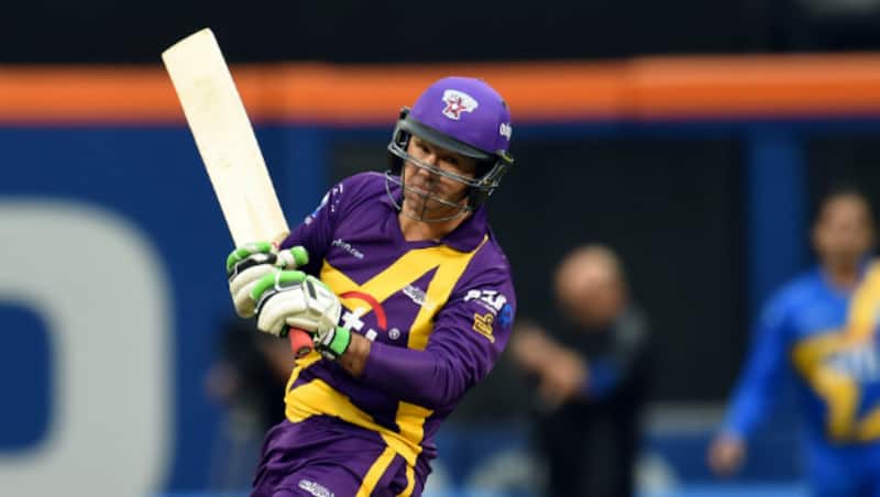 It may only have been a friendly exhibition but Ricky Ponting meant business &Acirc;&copy; AFP