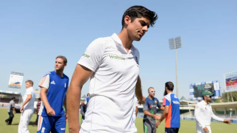 Alastair Cook reacts after England's humiliating loss to Pakistan on the fifth day &copy; Getty Images