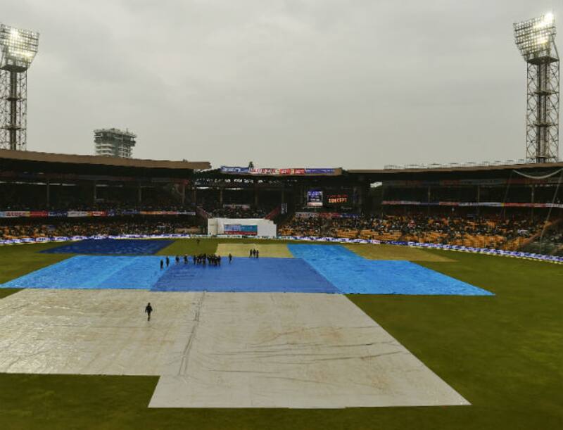The field at the M Chinnaswamy Stadium in Bengaluru on Sunday &Acirc;&copy; AFP