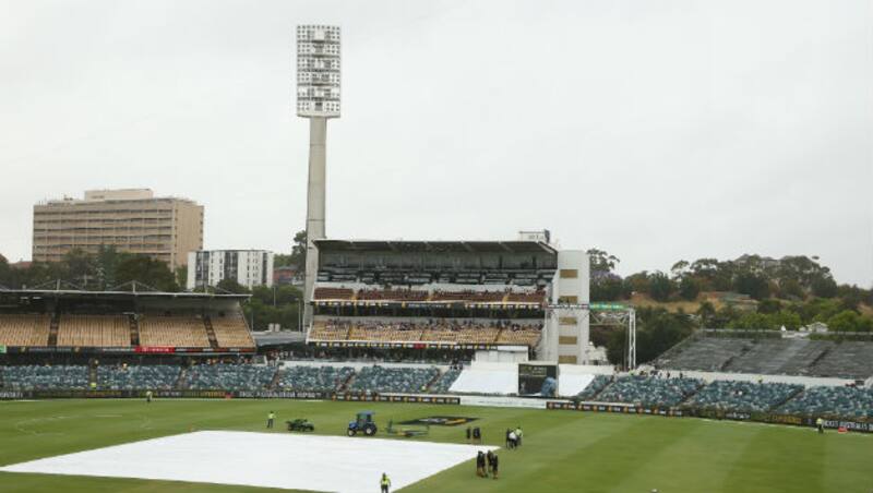 Rain had stopped play at the WACA when New Zealand had begun their run chase © Getty Images