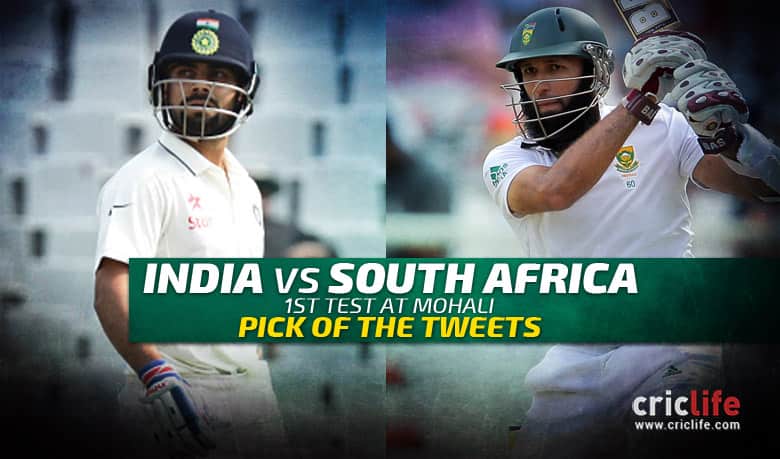 Pick of the tweets: India vs South Africa, 1st Test at Mohali