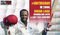 Brian Lara scored a double ton in his ante-penultimate Test innings