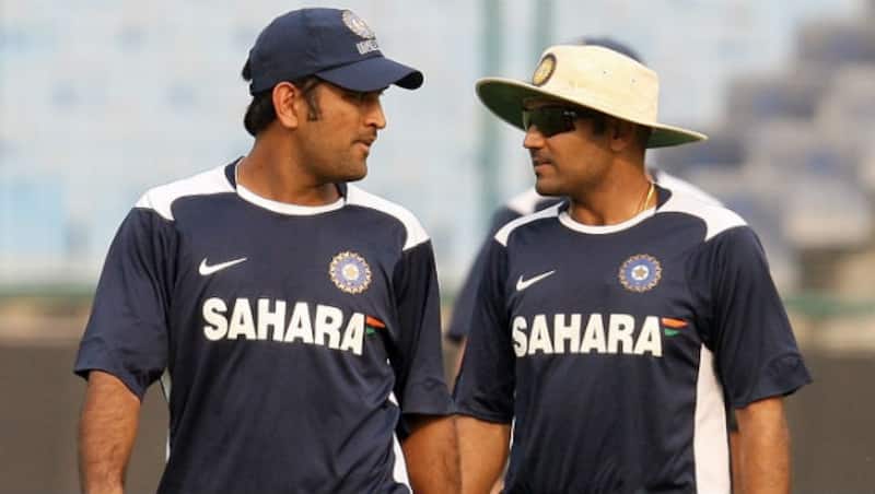 MS Dhoni (left) and Virender Sehwag played together for many years &copy; AFP