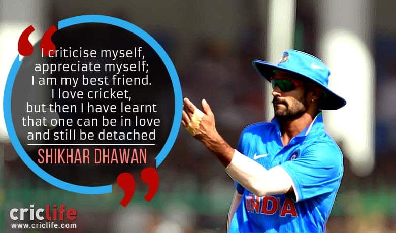 Shikhar Dhawan and his philosophical world