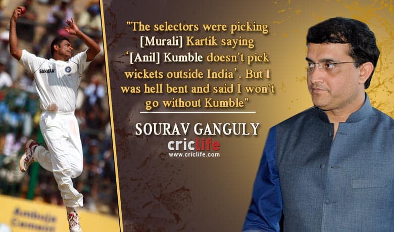 When Sourav Ganguly put his captaincy on stake for Anil Kumble