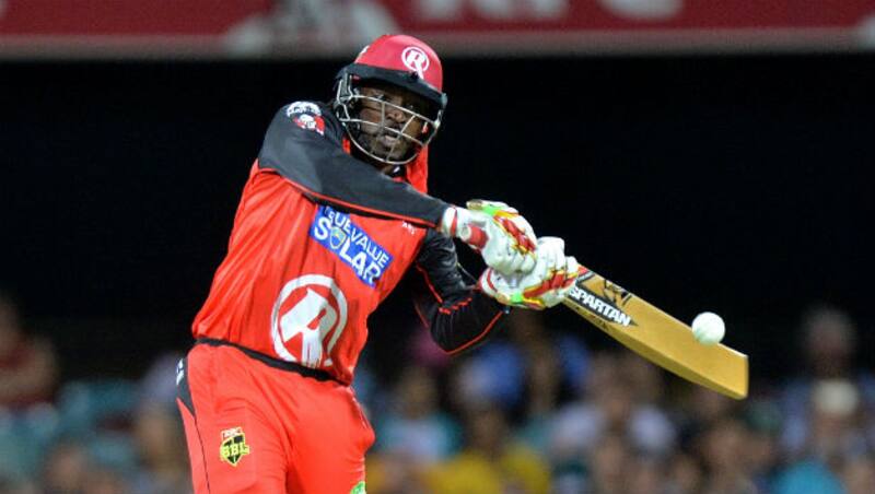 Chris Gayle went on to score 56 off 17 deliveries &copy; Getty Images