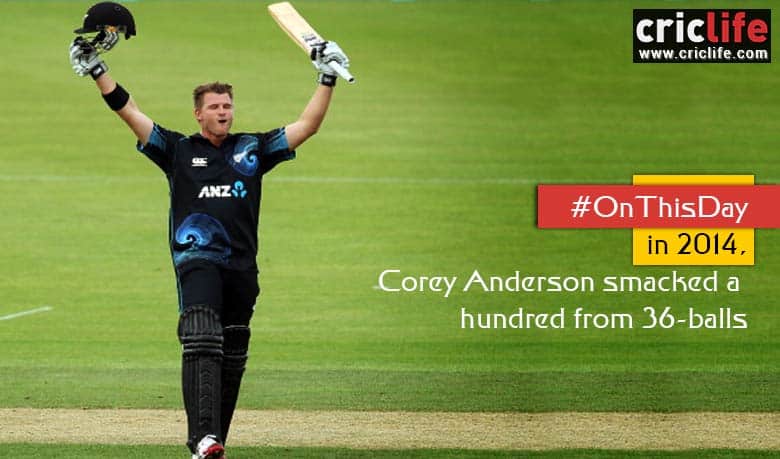Video: When Corey Anderson re-wrote a record after more than 17 years