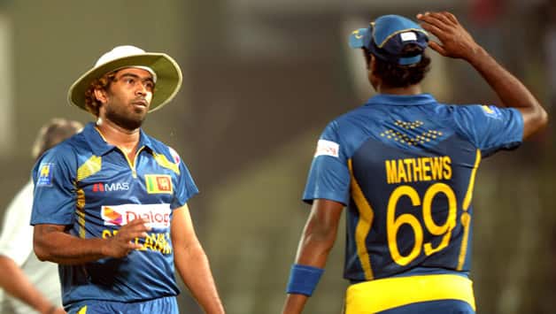 Lasith Malinga (left) and Angelo Mathews had suffered a back injury and were doubtful for the upcoming mega-event © IANS (File Photo)