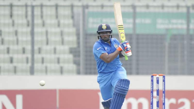 Sarfaraz Khan top-scored for India with 51 runs in the final of ICC Under-19 Cricket World Cup vs West Indies &Acirc;&copy; Getty Images