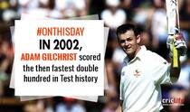 Adam Gilchrist thrashes Proteas with the then fastest double, hundred in Test history