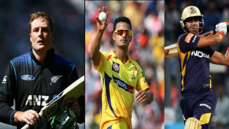 (From left): Martin Guptill, Pawan Negi and Manoj Tiwary. Photo courtesy: Getty Images and BCCI