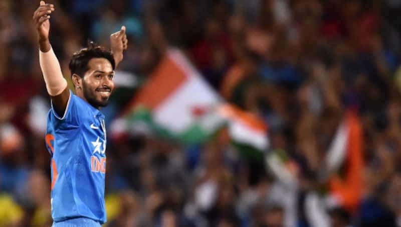 Hardik Pandya made his international debut with the 1st T20I against Australia &copy; Getty Images