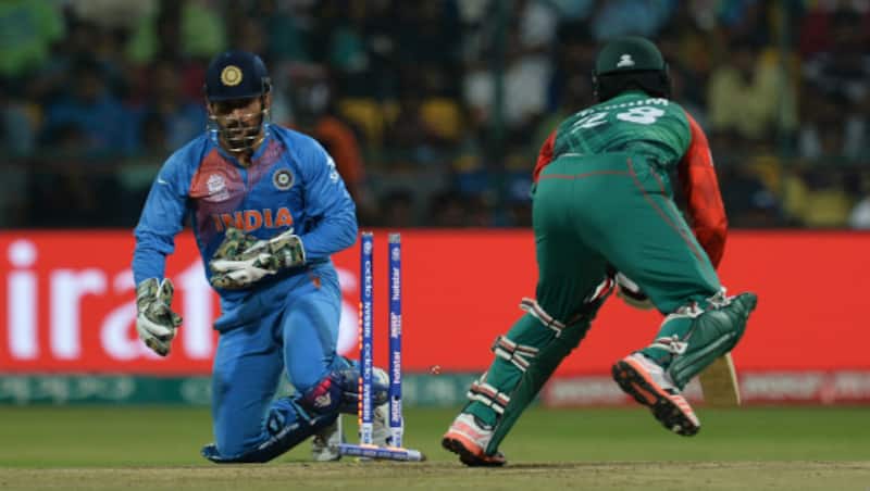 MS Dhoni stumps Tamin Iqbal &Acirc;&copy; AFP