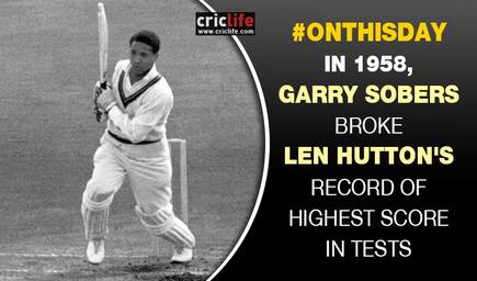 Garry Sobers converts his maiden Test ton into record for highest individual Test score