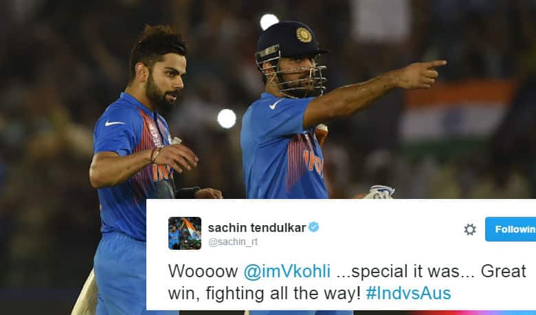 Cricket fraternity hails Virat Kohli and India’s win against Australia in ICC World T20 2016 on Twitter