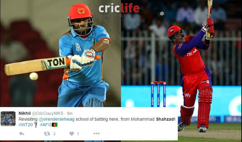 Twitterati liken Mohammad Shahzad to Virender Sehwag