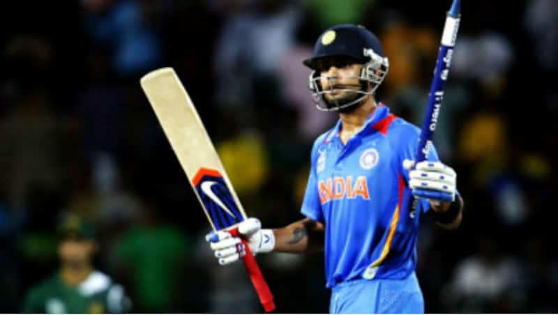 Virat Kohli celebrates after India&rsquo;s win against Pakistan during the ICC T20 World Cup, Super Eight match at R Premadasa Stadium, Colombo. (Photo Courtesy: Getty Images)