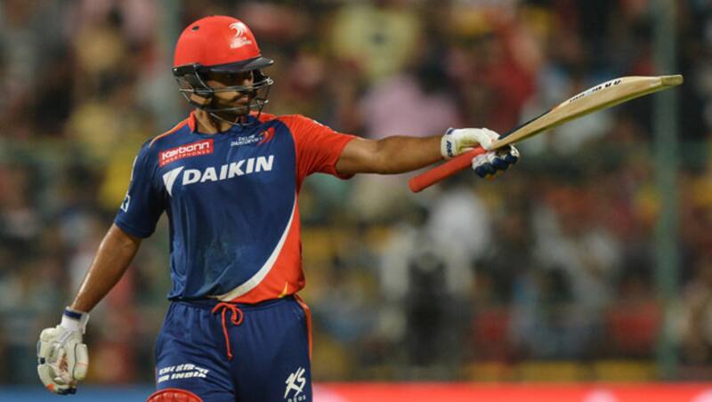 Karun Nair secured f2nd fifty of IPL 9 from 39 against Kolkata Knight Riders at Delhi &Acirc;&copy; AFP