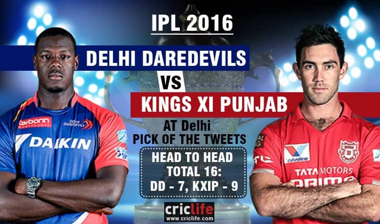 IPL 2016, March 7, Pick of the tweets: Delhi Daredevils vs Kings XI Punjab at Delhi