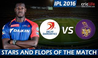 IPL 2016: Delhi Daredevils beat Kolkata Knight Riders by 27 runs at Delhi, Stars and Flops