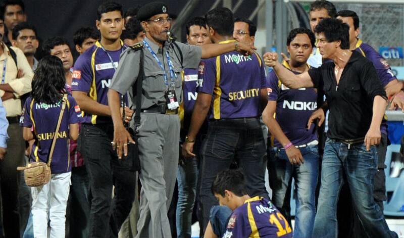 Shahrukh Khan had a brawl at the Wankhede Stadium during an IPL game. Photo courtesy: Twitter.
