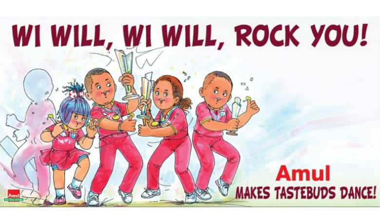 Amul celebrates West Indies’ ICC World T20 2016 win