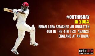 Brian Lara scripts history in Test cricket with his determined knock