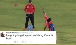 Twitterati react to Shivil Kaushik aka Indian Paul Adams on his IPL debut