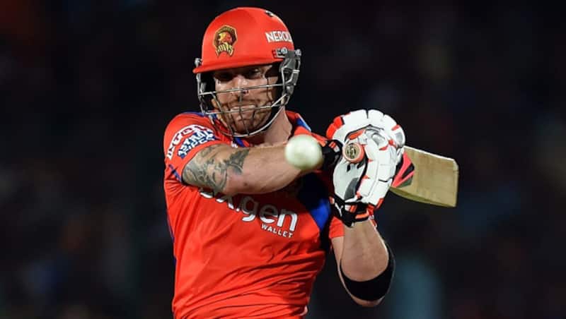 Brendon McCullum (above) was dismissed for a healthy 32 by Bipul Sharma &Acirc;&copy; AFP