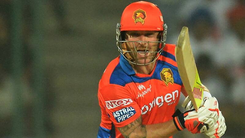 Mustafizur Rahaman will have to figure out a way to tame Brendon McCullum (above) &Acirc;&copy; AFP